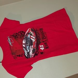Chase Authentics Kurt Busch Nascar Racing Shirt Red Medium